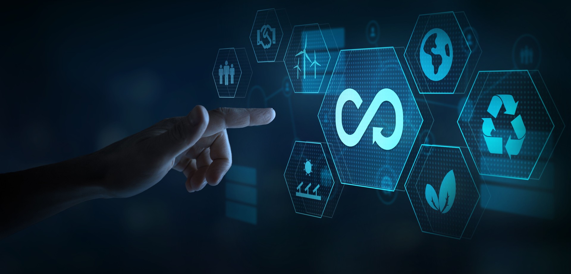 Circular economy, sustainability concept, sustainable development for business